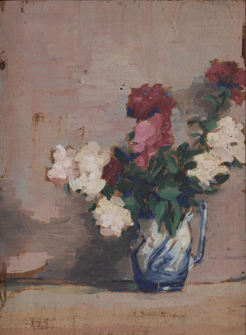 (Still life of vase of flowers)