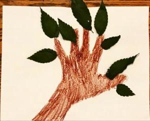 Drawing by Jordan - Hand-tree