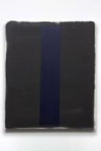 黑键(否).3)， 2006，黑色石膏和丙烯布面，24 x 20英寸.
