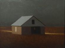 Ted Walsh, East of Here, 2014，面板油画，15 x 20英寸.