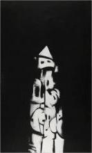 美国图腾，1960，布面油画，74 × 45英寸.诺曼·W·庄园. Lewis; Courtesy Michael Rosenfeld Gallery, New York, © Estate of Norman W. Lewis; Courtesy of Michael Rosenfeld Gallery, LLC, New York, NY