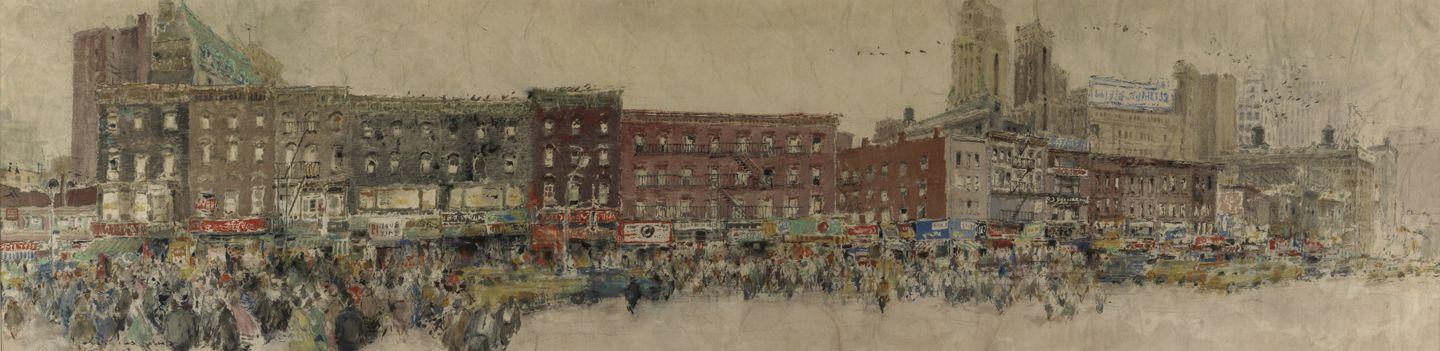 陈驰(1912-2005)  美洲大道，纽约，1954年年宣纸水彩和水粉13 7/16 x 53 1/8英寸. (34.08045 x 134.9375 cm.)约翰·兰伯特基金收购，1959年.2
