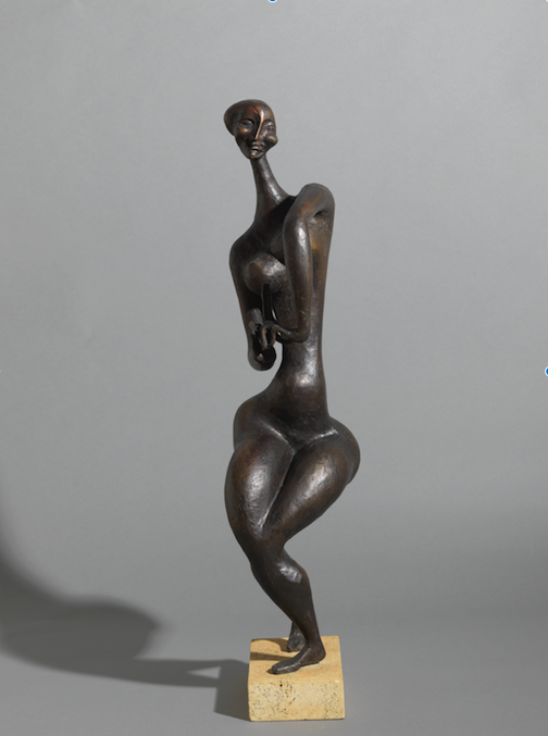 女舞者的青铜雕塑. 