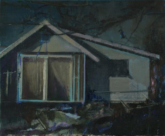 Sherif Habashi, Late Night, 2015, oil on linen, 8.5 x 10 in